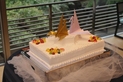 和の披露宴で、折鶴ケーキ:(ウエディングケーキ:生ケーキ,クラシック・シンプル,和風,フルーツ,２段)