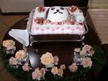犬の親分ケーキ:(ウエディングケーキ:生ケーキ,ラブリー,スクエア)