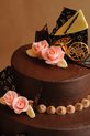 楽器ケーキ！二人にちなんで。:(ウエディングケーキ:生ケーキ,クラシック・シンプル,エレガント,モチーフ,チョコレート,お花,複数段)