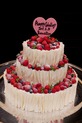 大好きな３段ベリー系ケーキ♪:(ウエディングケーキ:生ケーキ,エレガント,ゴージャス,イチゴ,ベリー,複数段,ラウンド)