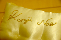 名前刺繍入りリングピロー:(リングピロー:クッション型,ナチュラル,クラシック・シンプル,大人・シック,ゴールド・シルバー系,ベージュ系)