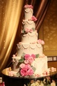 生花＆マカロンを使ったウェディングケーキ♪:(ウエディングケーキ:生ケーキ,ラブリー,ゴージャス,お花,複数段,ラウンド)